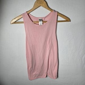 Victoria Sport Womens Small Petite Activewear Tank Top Criss Cross Back Pink